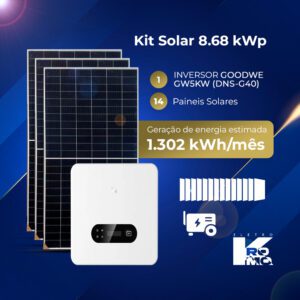 Kit Solar 8.68 kWp + INVERSOR GOODWE GW5KW (DNS-G40)