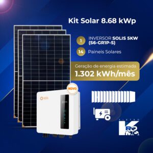 Kit Solar 8.68 kWp + INVERSOR SOLIS 5KW (S6-GR1P-S)