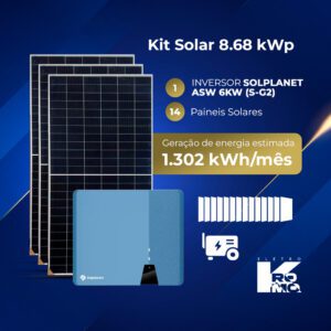 Kit Solar 8.68 kWp + INVERSOR SOLPLANET ASW 6KW (S-G2)